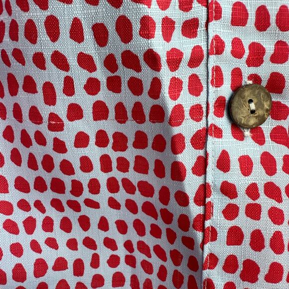 Koandaily Red Polka Dot Smock Mini Dress 3X Coastal Chic Oversized Boho Style - Picture 7 of 13